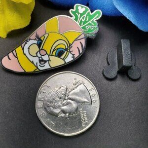 Disney Mrs Bunny Trading Pin Hidden Mickey Bambi Carrot Lapel Pin Brooch Jewelry